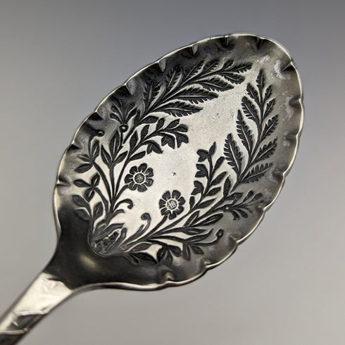 英國古董切割玻璃果醬罐銀盤蓋和勺子